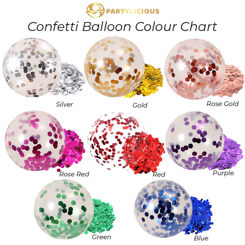 Confetti balloon Colour Chart