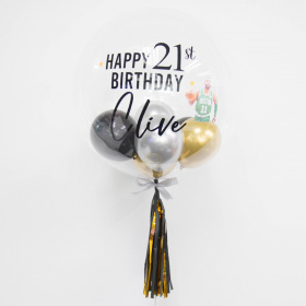 24inch Eleanor Bubble Balloon (Helium Air)