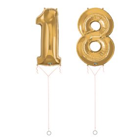 Dual 40inch Number Foil Balloon (Helium Air)