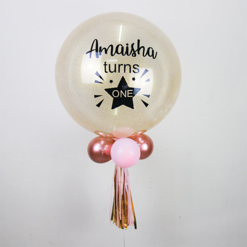 24inch Glitter Bubble Balloon