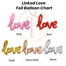 Linked "Love" Foil Balloon (Normal Air)