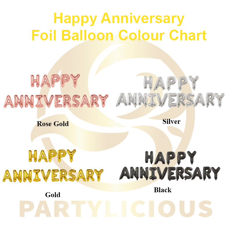 Happy Anniversary Foil Balloon