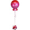 Hazel Red Pink Orbz Foil Balloon