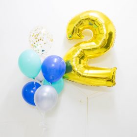 Christopher Number Foil Balloon Bunch