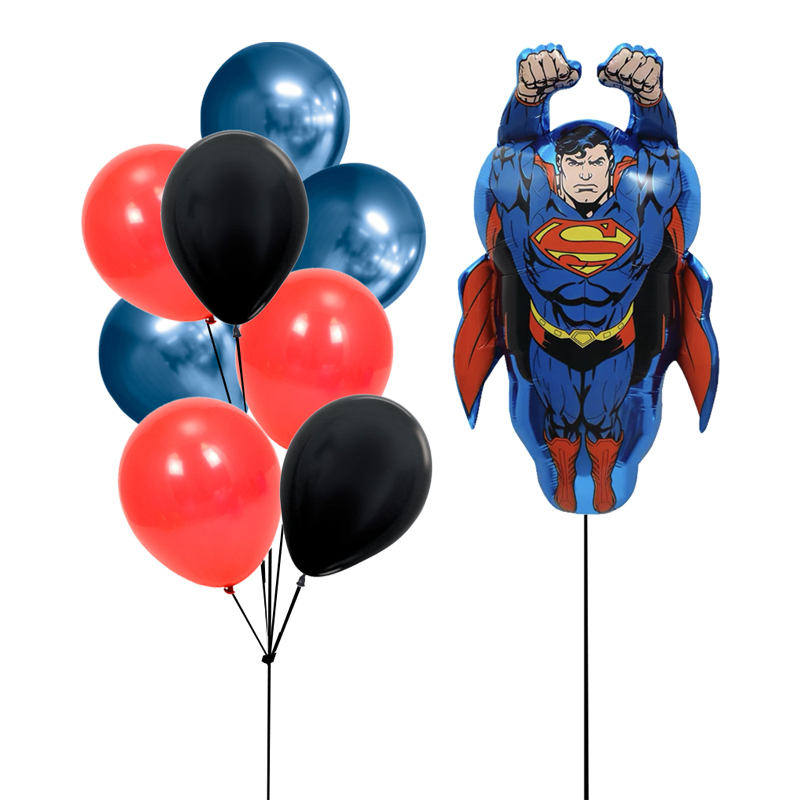 Classic Superman Latex Balloon Bunch
