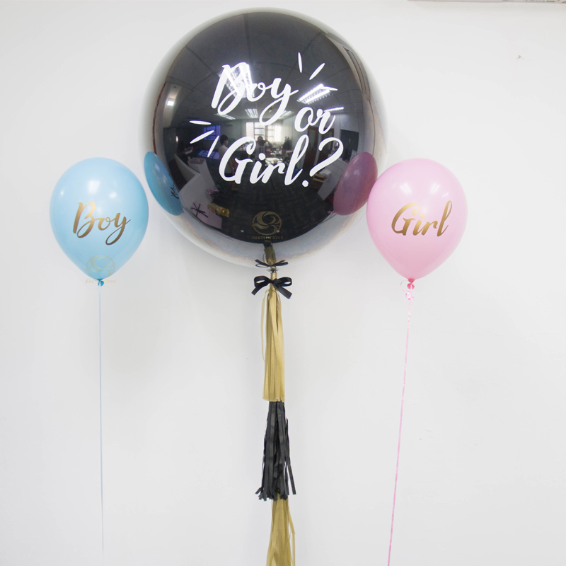 Gender Reveal Balloon Bunch Set C