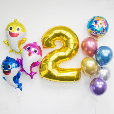 Baby Shark themed balloon set