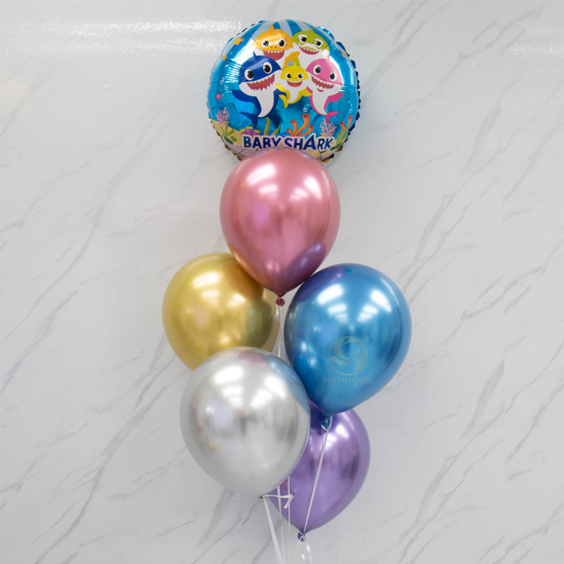 Baby Shark Latex Balloon Bunch 1