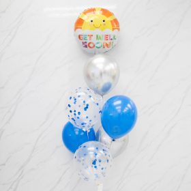 Classic Get Well Soon Latex Balloon Bunch