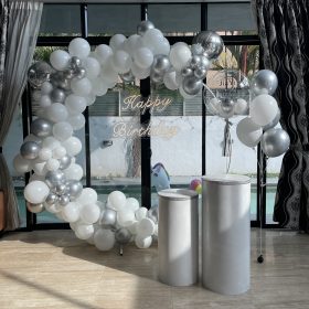 Scarlet Arch Birthday Backdrop Package