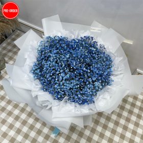 Dark Blue Baby Breath Bouquet | Fresh