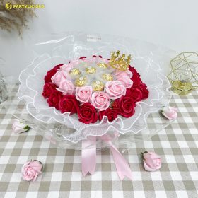 Wisteria Soap Rose Chocolate Bouquet | Artificial
