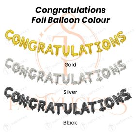 16inch Congratulations Foil Balloon (Normal Air)