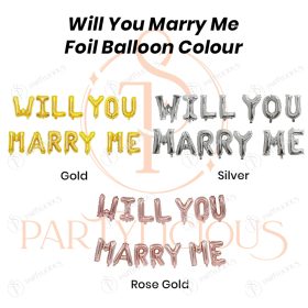 16inch Will You Marry Me Foil Balloon (Normal Air)