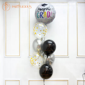 Congrats Graduation Latex Balloon Bunch
