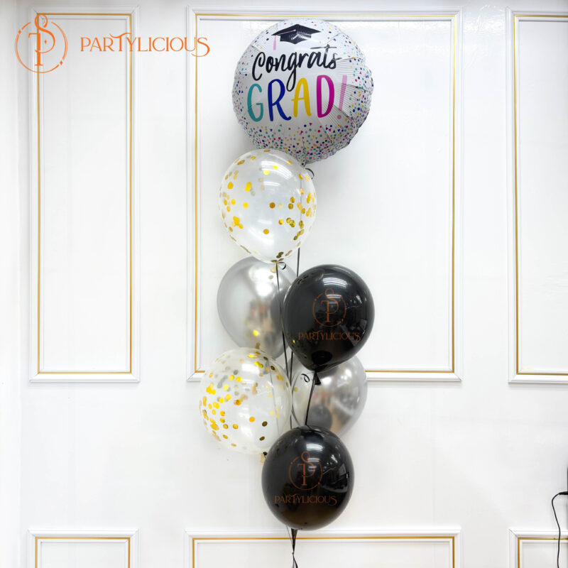 Congrats Graduation Latex Balloon Bunch