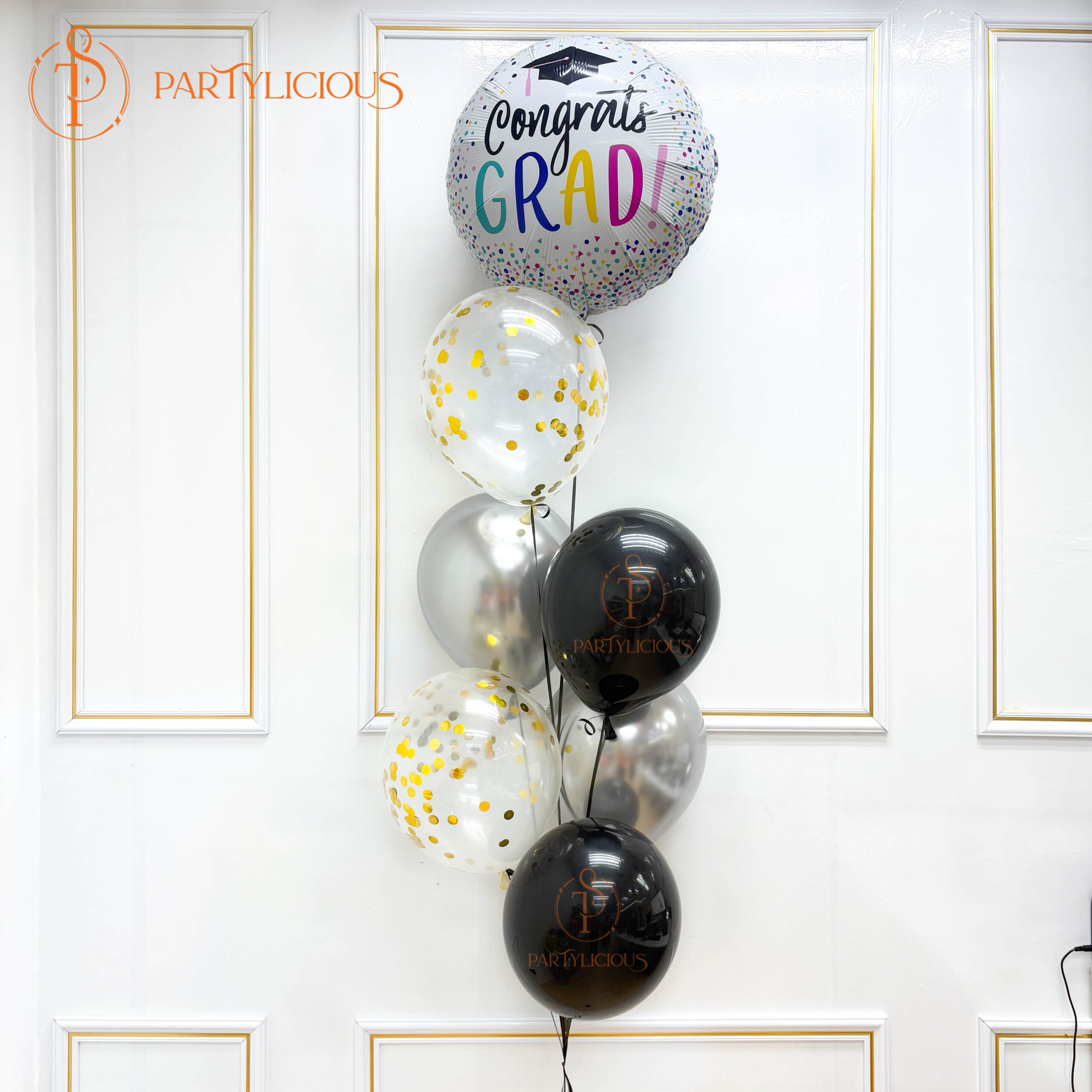 Congrats Graduation Latex Balloon Bunch
