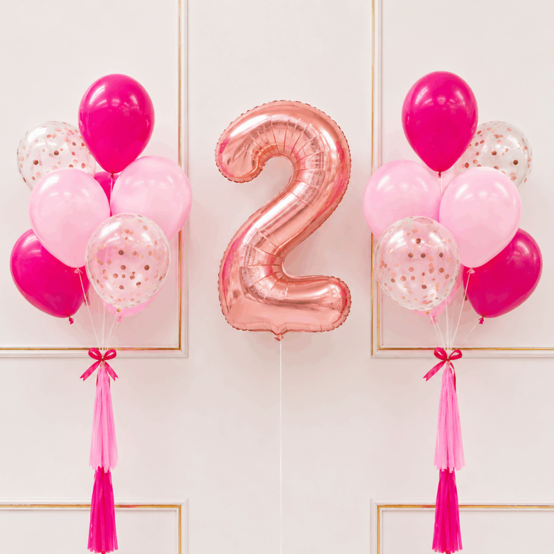 Alba Number Foil Balloon Bunch