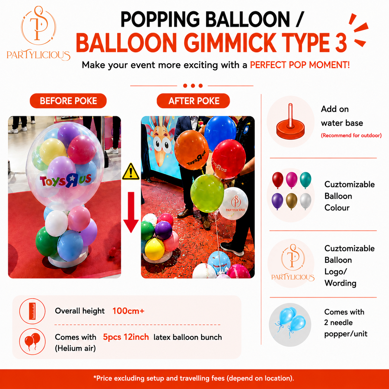Balloon Popping Type 3 — Latex Balloon Bunch