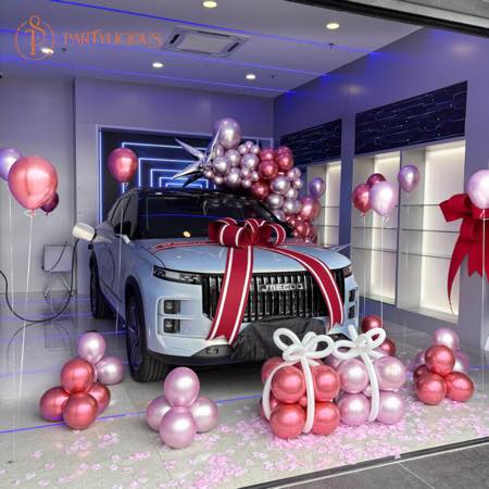 Car balloon surprise delivery arranged by our KL balloon shop