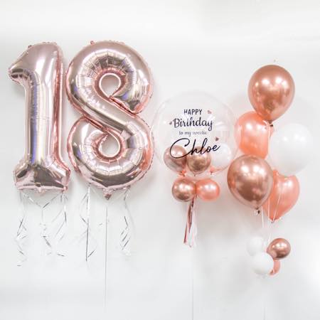 Number balloon bouquet for birthdays at our balloon shop KL