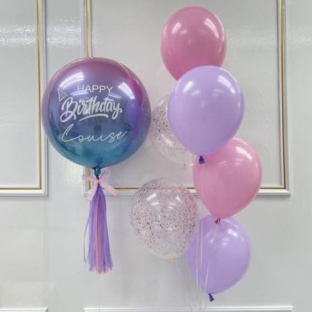 Orbz foil balloon bouquet at Partylicious balloon shop