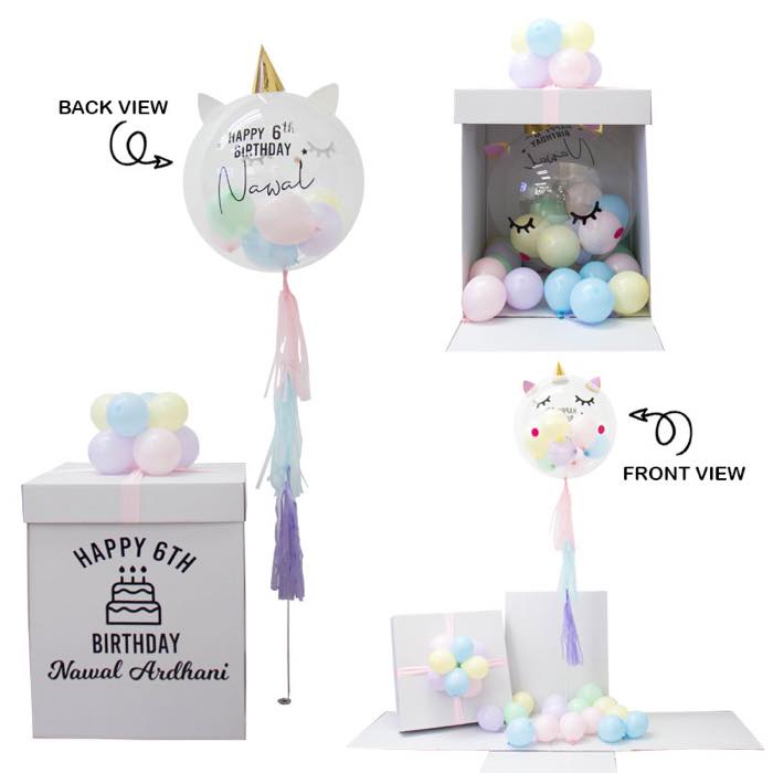 Balloon surprise box gift from our KL balloon shop