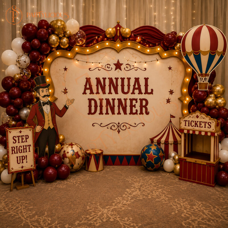 Circus Themed Annual Dinner Balloon Decoration