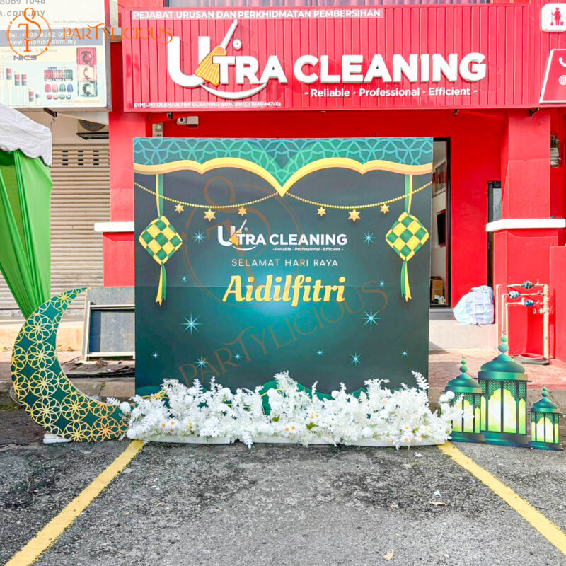 Ultra Cleaning Hari Raya Backdrop