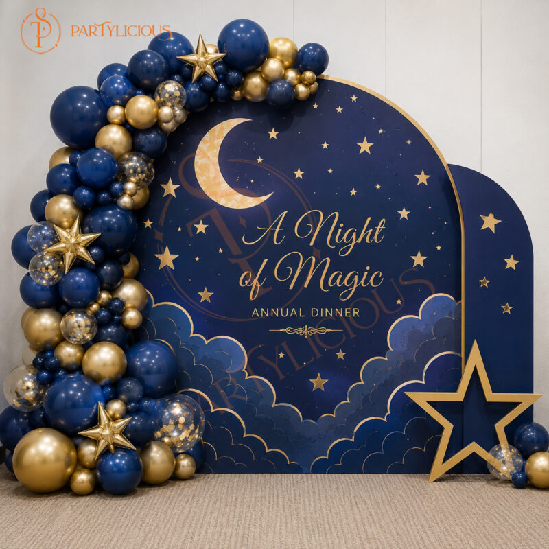 Magical Night Themed Balloon Backdrop Decoration