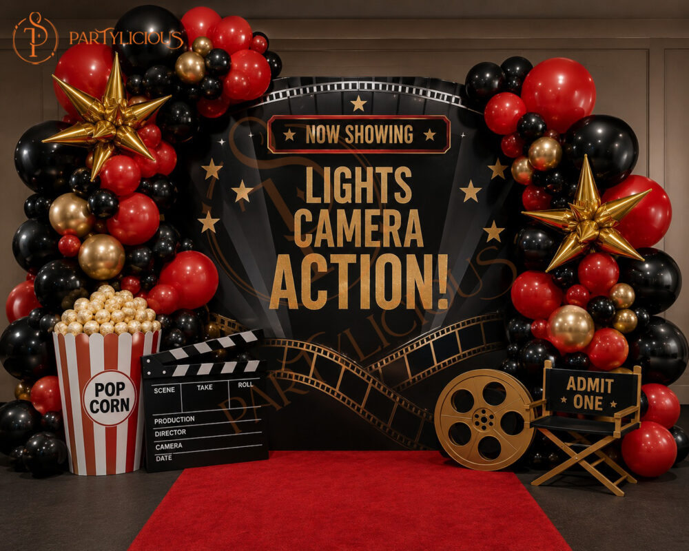 Movie Cinema Theme Balloon Backdrop Decoration
