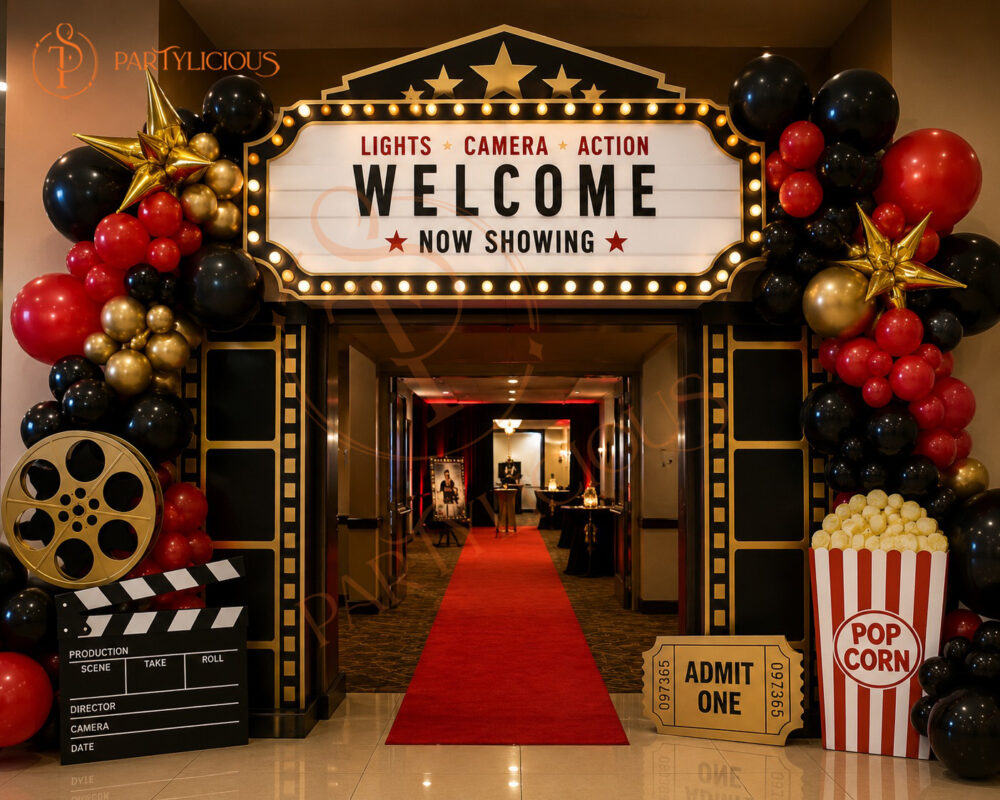 Movie Cinema Theme Balloon Backdrop Decoration