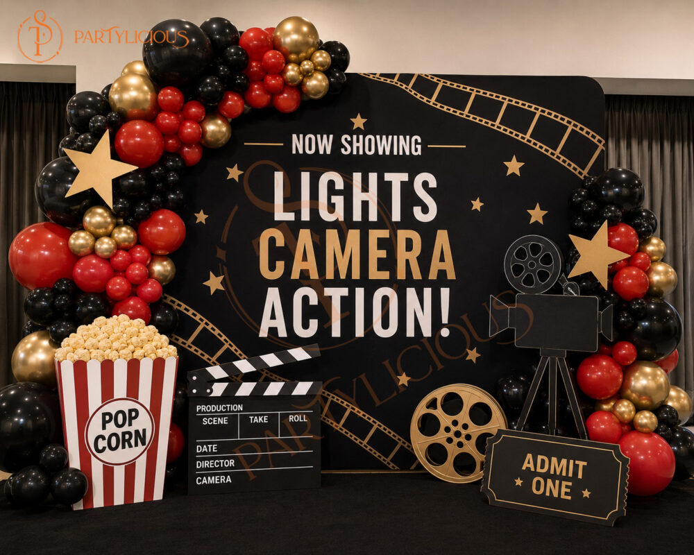 Movie Cinema Theme Balloon Backdrop Decoration