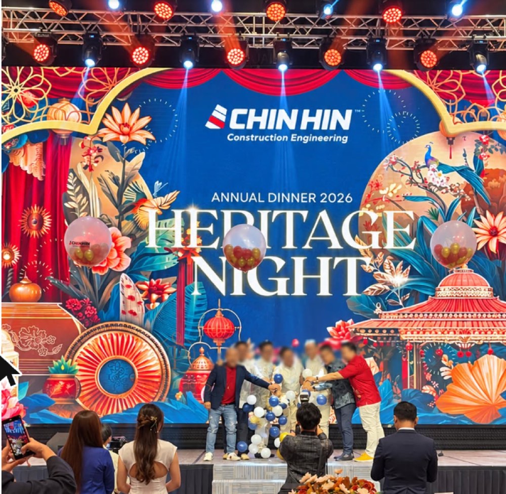 Chin Hin Annual Dinner 2026 Heritage Night balloon popping gimmick moment by Partylicious